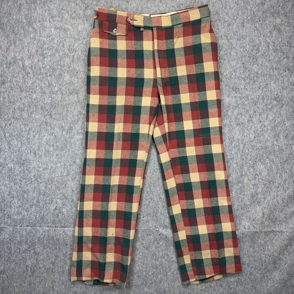Saks Fifth Avenue Other - True Vintage 1970s Saks Fifth Avenue Wool Trouser Pants Tartan Plaid Buckle Back